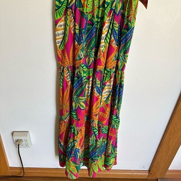 Flying Tomato Women’s Love At First Sight Poplin Maxi Tie Shoulder Maxi Dress - Picture 4 of 12